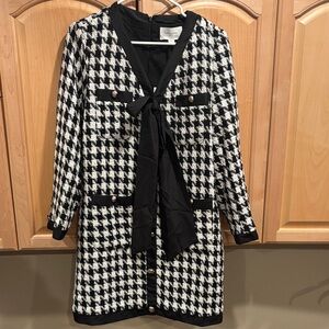 Tuckernuck Black and White Houndstooth Dress